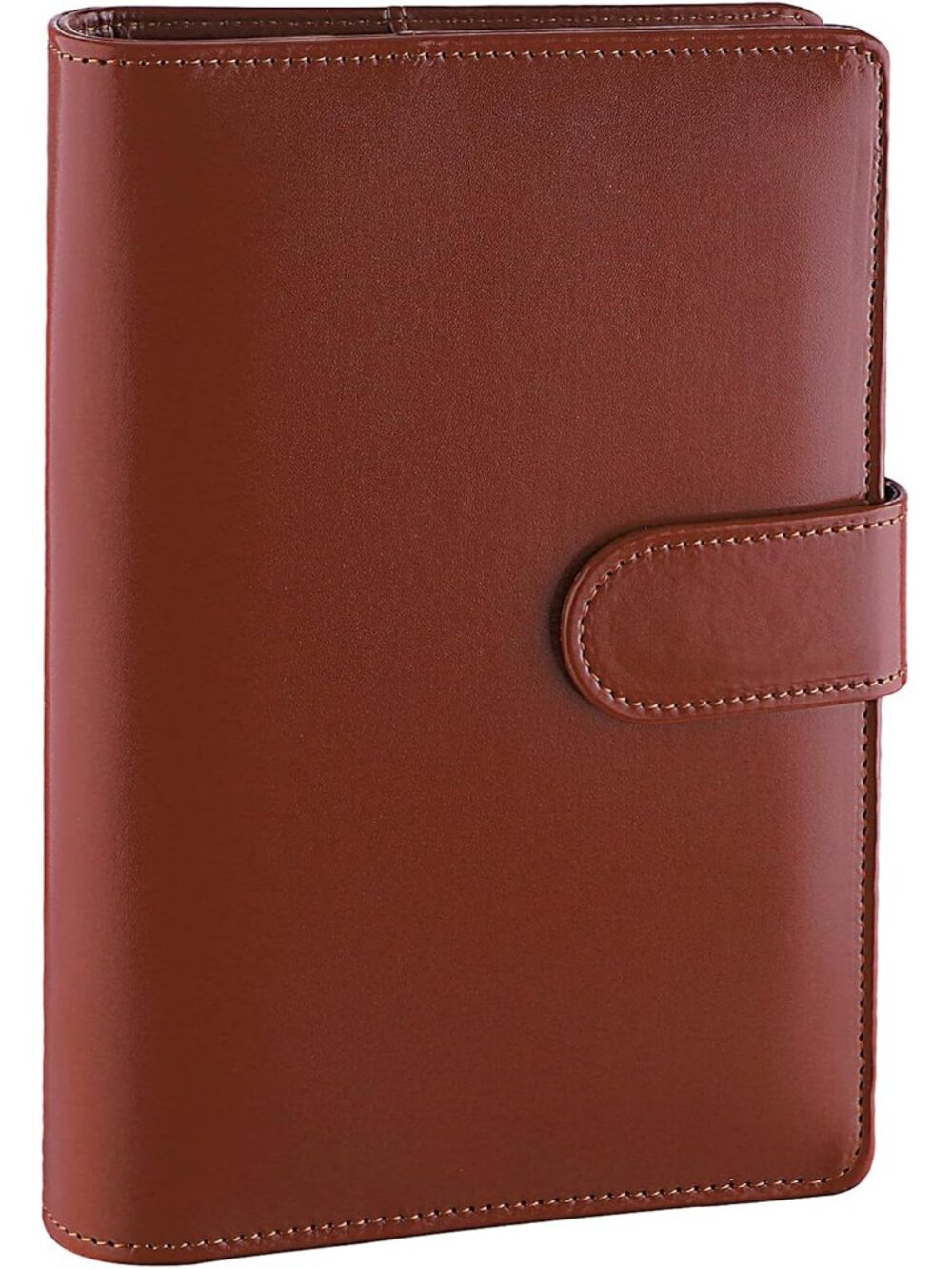A6 Binder 6 Ring Refillable Notebook Budget Planner for A6 Filler Paper, PU Leat